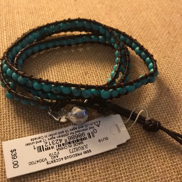 🎉HP🎉NEW boho turquoise wrap bracelet adjustable - Picture 7 of 8